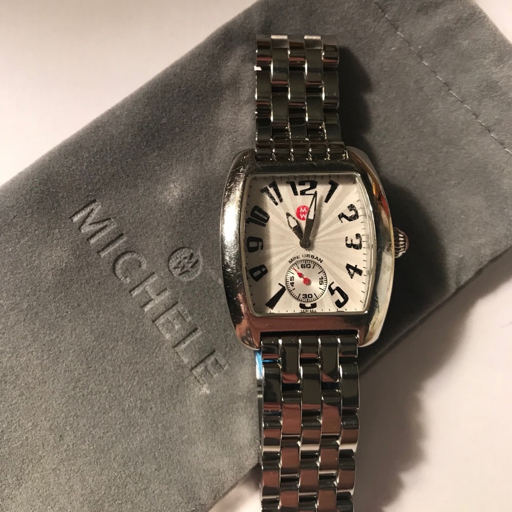 Michele Mini Urban Watch w new SS Bracelet 16mm